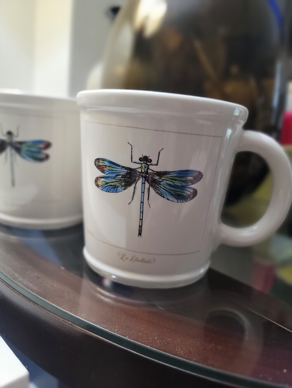 Rae Dunn “LaLibellule” Dragonfly Mug Set  Magenta 16 oz EUC - Picture 3 of 7